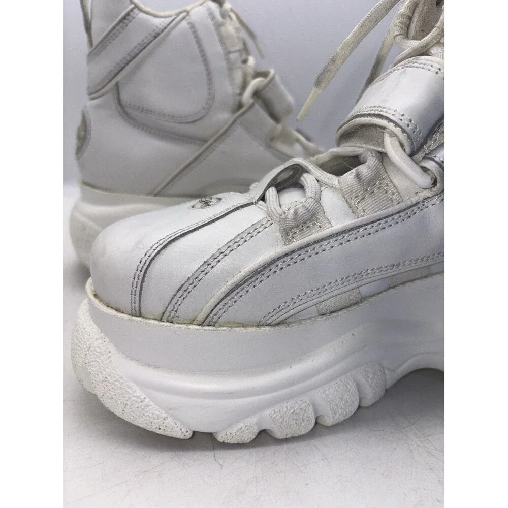 Buffalo London Platform Boots High Top Sneakers White Women’s Size 40 US 9-9.5